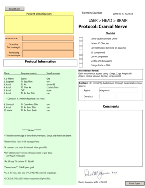 Protocol Cranial Nerve - rad jhmi