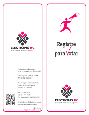 Formulário para Inscrição ou Atualização de um Eleitor da Província