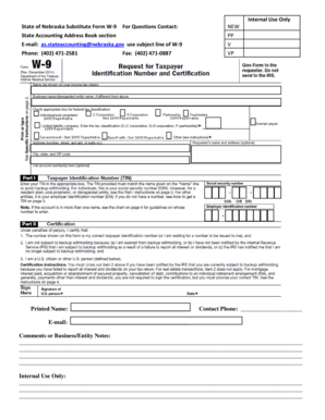 Nebraska Substitute Form W-9