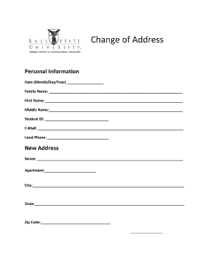 Change of Address Form