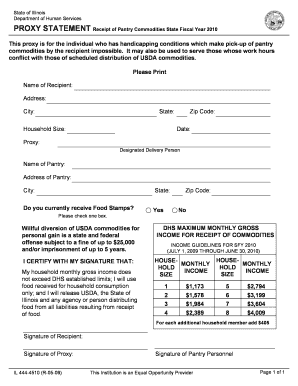 Illinois Proxy Statement for Pantry Commodities