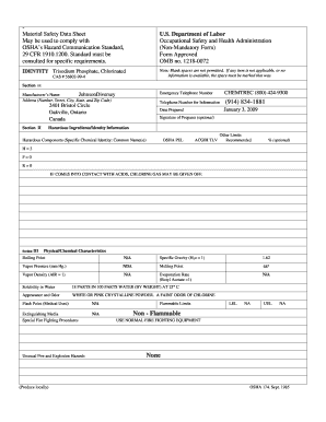 Material Safety Data Sheet for Trisodium Phosphate