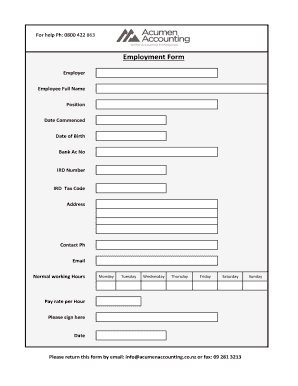 Employment Form