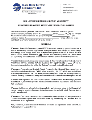 Net Metering Interconnection Agreement