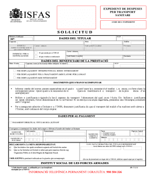 ISFAS Medical Transport Reimbursement Form