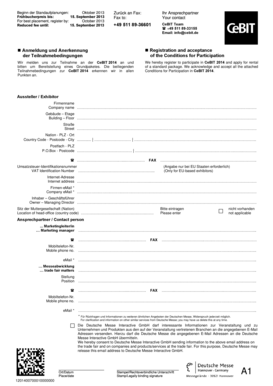 CeBIT 2014 Exhibitor Registration Form