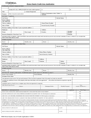 Home Equity Line of Credit Application