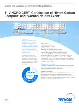 TÜV NORD CERT Carbon Neutral Event Certification