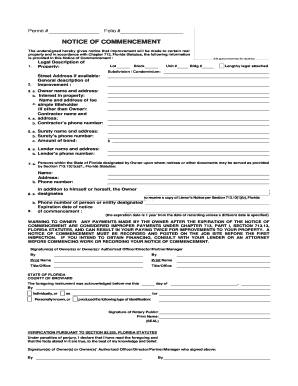 Florida Notice of Commencement