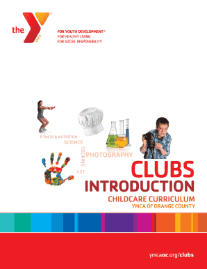 YMCA Afterschool Club Curriculum