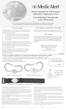 British Columbia No CPR Program Registration Form