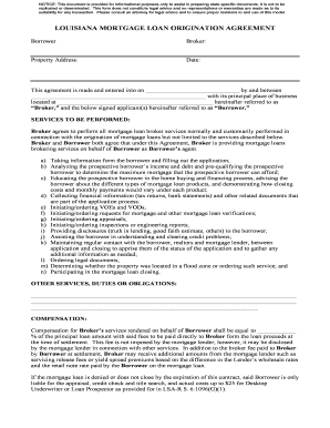 Ala format - Louisiana mortgage loan origination agreement - Crescent Mortgage - mycrescent