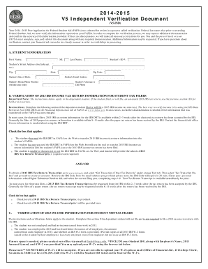 2014-2015 V5 Independent Verification Document
