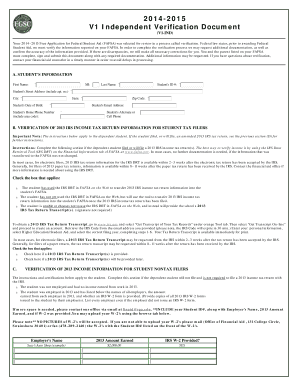 2014-2015 V1 Independent Verification Document