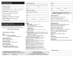 Knee Brace Order Form