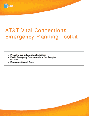 AT&T Family Emergency Communications Plan Template
