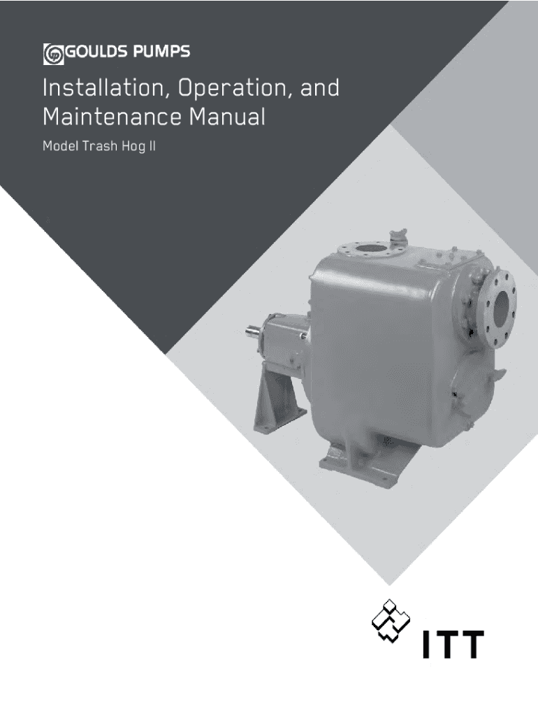 Fillable Online Goulds Trash Hog Solids Handling Pumps Industrial