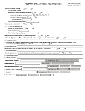 Research Project Information Form