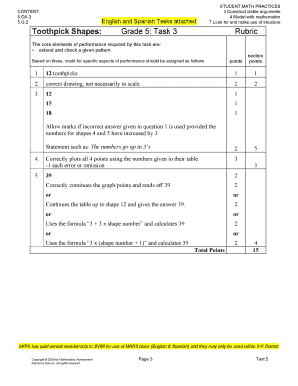 Toothpick Shapes Math Task