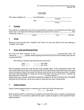 Kentucky Residential Lease Agreement