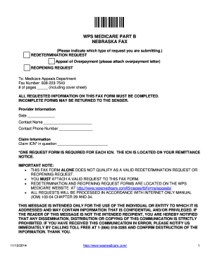 Medicare Part B Redetermination Request Form