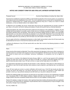 HIV Testing Consent Form