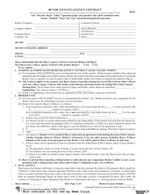 Pennsylvania Buyer Agency Contract