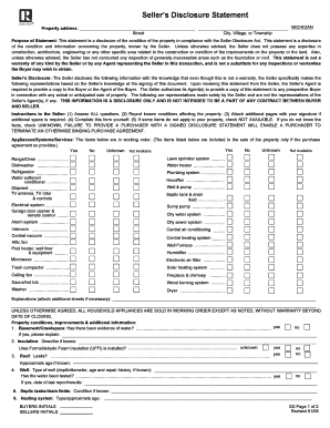 Michigan Seller's Disclosure Statement