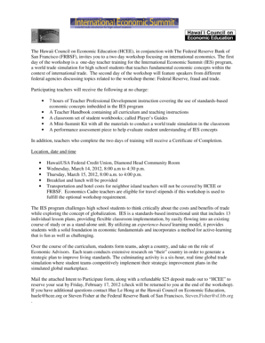 Hawaii Cover Letter and sign up sheetdoc - hcee