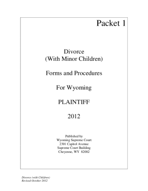 Wyoming Divorce with Minor Children