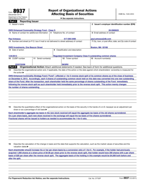 IRS Form 8937 Report