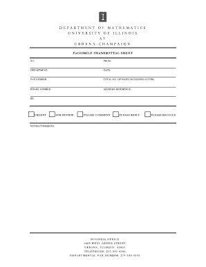 Fax Transmittal Sheet