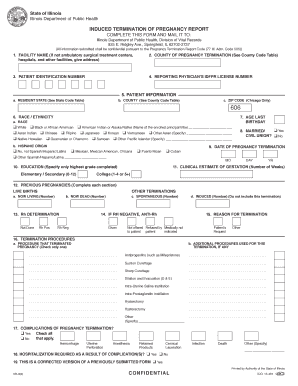 Illinois Induced Termination of Pregnancy Report