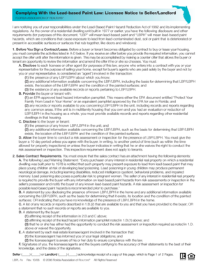 Florida Lead-Based Paint Disclosure Notice