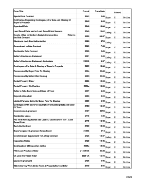 Residential Sale Contract