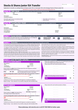 UK Junior ISA Transfer Application