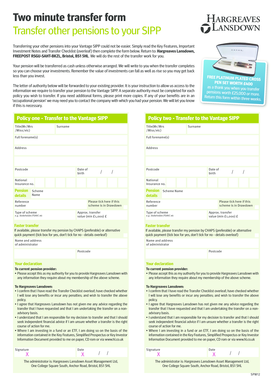 Pension Transfer Form