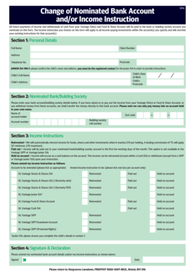 Change of Nominated Bank Account 1014