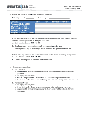 LARC Insurance Preauthorization Form