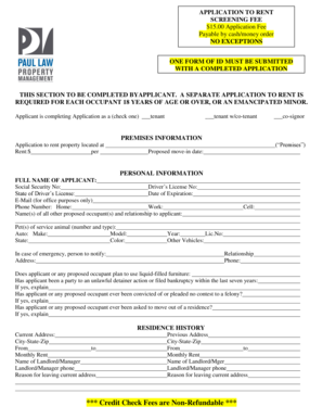 California Rental Application Form