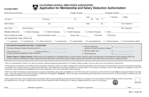 California School Employees Association Membership Application