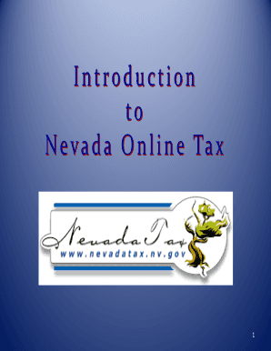 Nevada Business Tax Registration Form