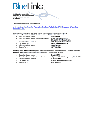 Minnesota Prescription Drug Prior Authorization Form