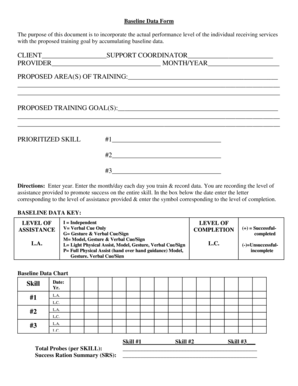 Baseline Data Form
