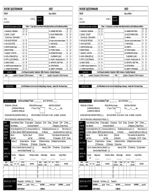 Patient Medical History Questionnaire