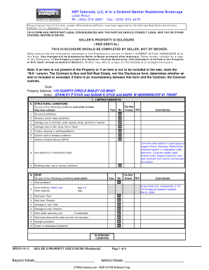Colorado Seller's Property Disclosure Form