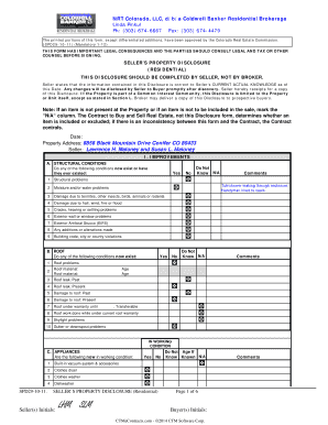 Colorado Seller's Property Disclosure Form