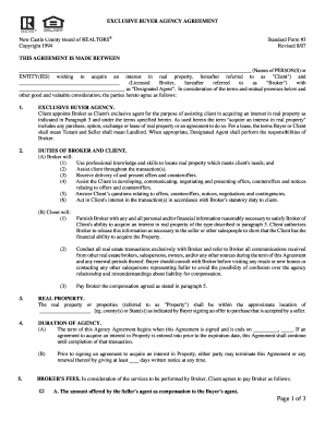 Exclusive Buyer Agency Agreement