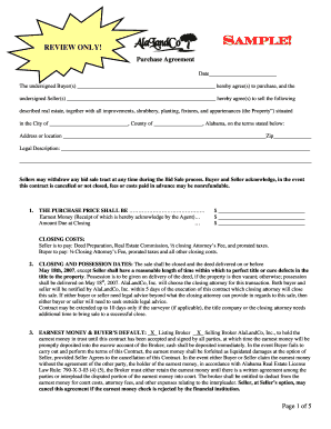 Alabama Purchase Agreement