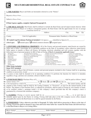 Multi-Board Residential Real Estate Contract